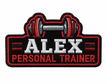 Custom Personal Trainer Name Patch, Gym Trainer Badge, Fitness Coach Gift, Personalized Workwear Patch