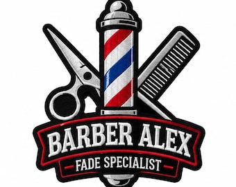 Anpassad barberare namnlapp, personlig barbershop lapp, blekningsspecialist gåva för män, julklapp