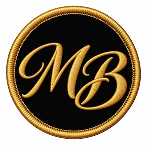 Écusson monogramme doré personnalisé, écusson initial personnalisé pour veste, cadeau de Noël pour filles et hommes