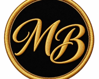 Custom Gold Monogram Patch, Personalized Initial Patch for Jacket, Christmas Gift for Girls & Men