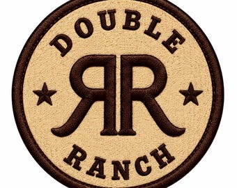 Toppa da ranch personalizzata, distintivo con monogramma western ricamato, emblema con nome personalizzato