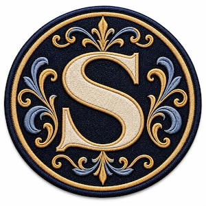 Custom Monogram Patch Personalized Embroidered Initial Badge