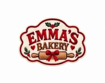 Custom Christmas Baking Name Patch, Personalized Baker Patch, Holiday Apron Patch, Christmas Gift for Women and Men