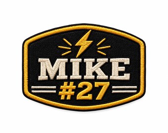 Custom Electrician Name Number Patch, Personalized Work Jacket Patch, Electrician Gift, Christmas Gift