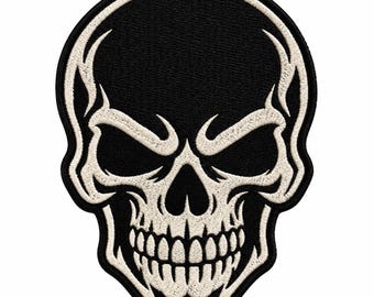 Skull Patch, Biker Jacket Patch, Christmas Gift, Gift for Men & Women