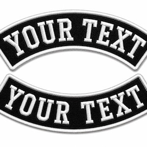 Custom Rocker Name Patch – Personalized Curved Biker Vest Patch