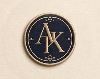 Anpassad monogramlapp, personlig broderad namn- och bokstavslapp för jacka och hatt