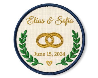 Personalized Wedding Name Patch, Custom Couple Patch, Wedding Gift for Her or Him