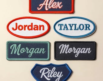 Custom Embroidered Name Patch | Personalized Iron On Sew On Badge for Jackets, Bags