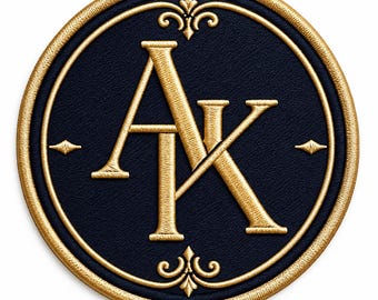 Toppa personalizzata con monogramma, toppa per giacca e cappello con nome e lettera ricamati su misura.