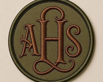 Custom Monogram Patch Personalized Initial Patch Iron On Badge