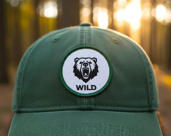 Parche de Oso Rugiente / Calcomanía termoadhesiva de fauna silvestre