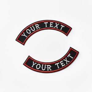Parches personalizados bordados para motociclistas, nombre personalizado para chaleco de club de motociclistas (juego de 2 piezas)