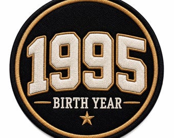 Custom Birth Year Patch, Personalized Birthday Gift, Christmas Gift for Girls & Men