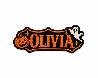 Custom Halloween Name Patch, Personalized Costume Patch, Halloween Jacket Patch, Gift for Girls and Boys