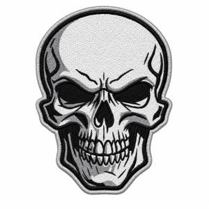 Custom Skull Embroidered Patch, Gothic Biker Patch, Halloween Christmas Gift for Men and Women