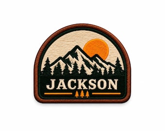 Custom Outdoor Hat Patch, Personalized Hiking Patch, Camping Name Patch, Mountain Hat Gift