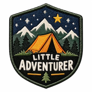 Little Adventurer Embroidered Patch, Kids Camping Backpack Patch, Outdoor Adventure Badge, Hiking Patch, Christmas Gift