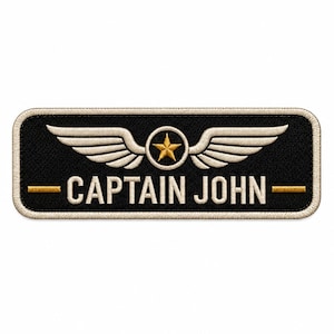 Anpassad pilotnamnlapp, bevingad flygaremärke, flygdräktslapp, julklapp