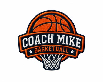 Custom Basketball Coach Name Patch, Personalized Sports Embroidered Badge, Coach Gift for Men and Women, Christmas Gift