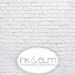 Backdrop LARGE SIZE OPTIONS, White Brick Wall Photo Backdrop, Newborn Prop, White Brick Background studio backdrop Prop, "Great White"