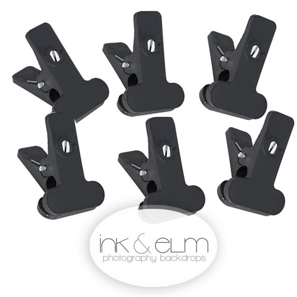 Photography Backdrop Clamps, Photo Background Clips, 4.5" long, Set of 6 Clamps