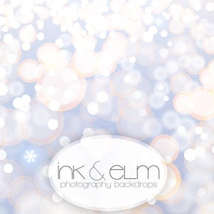 Christmas Backdrop 3ft x 2ft, Photography Christmas Bokeh Winter backdrop, Holiday winter bokeh Photography Background, "Winter Storm Bokeh"