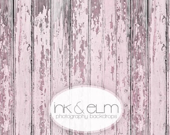 Pink Wood Backdrop 5ft x 5ft, Photography Wood Backdrop Floordrop Old Wood, Photo Prop Vintage Wood Backdrop, Pink Wood "Peeling Pink"