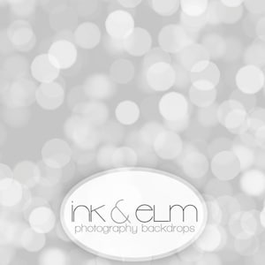 Vinyl Backdrop 6ft x 5ft, Photography Backdrop Bokeh, Bokeh photo background, christmas bokeh, holiday background, &quot;Silverlight Bokeh&quot;