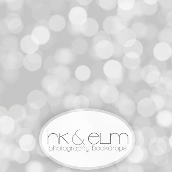 Vinyl Backdrop 4ft x 3ft, Photography Backdrop Bokeh, Bokeh photo background, christmas bokeh, holiday background, "Silverlight Bokeh"