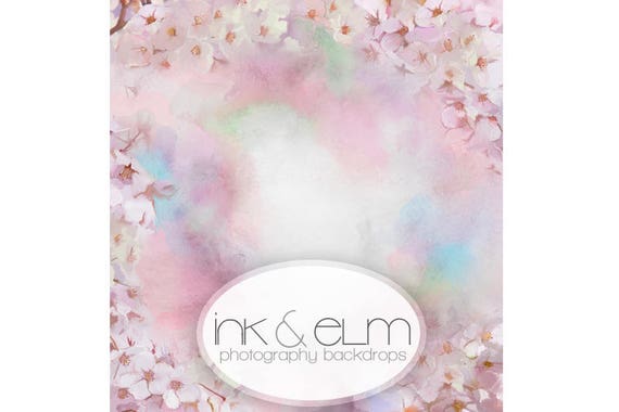 Pastel Backdrop 5ft x 6ft, Photography Backdrop watercolor, Spring Photo  Backdrop floral, Photography studio backdrop Cherry Blossom Haze