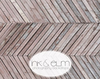 Herringbone Backdrop 5ft x 5ft, Photography Backdrop wood herringbone, chevron wood planks herringbone pattern prop "Natural Herringbone"