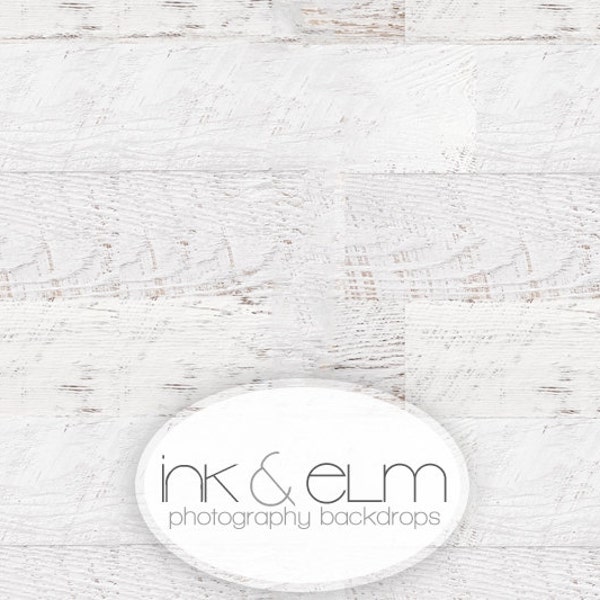 Vinyl Photography Backdrop 3ft x 2ft, Photo Backdrop / Floordrop, Vintage White Wood Planks, White Wood Floor Backdrop, "Celestially Aged"