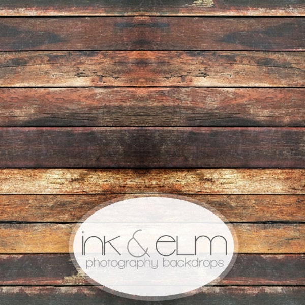 Vinyl Backdrop 2ft x 2ft, Vinyl Wood Photography Backdrop or Floordrop, Dark vintage wood drop, background prop, "Jack Attack Planks"