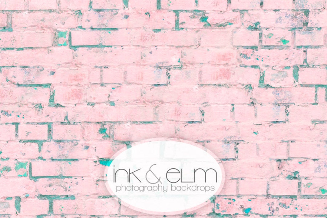 Pink Brick Backdrop 2ft X 2ft, Vinyl Product Photography Backdrop, Food