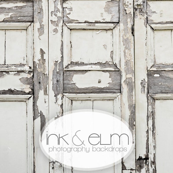 Photography Backdrop 4ft x 3ft, Vinyl Photo Backdrop Antique Vintage Door, Old Rustic Door, "La Maison"