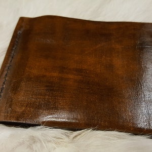 Men's Leather Wallet Brown Color Handmade Minimalist Style