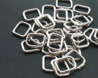 Square Loops 1/2x3/8 Nickel Plated Package of 4