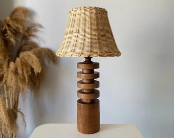 OYMA Rattan Table Lamp, Rattan Table Lamp, Rattan Lamp, Wicker Lamp, Rattan Lampshade,