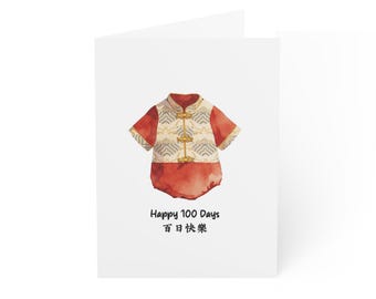 Chinese 100 Days Celebration Greeting Card