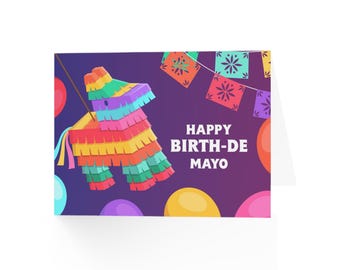 Meksykańska kartka urodzinowa z pinatą De Mayo