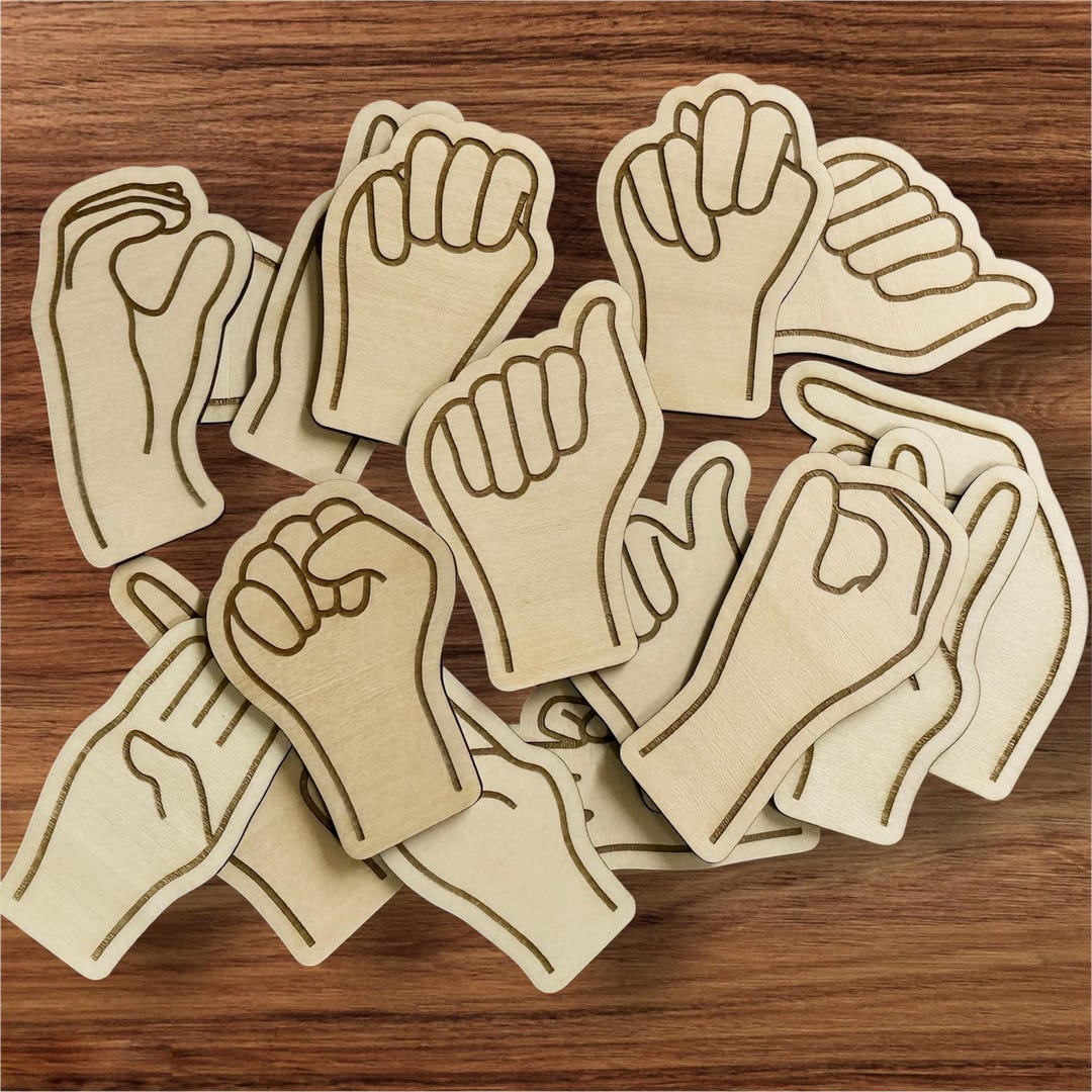Sign Language Craft DIY Craft ASL Sign Language Initial Letter Hand Cutouts | Gift for Kids ...