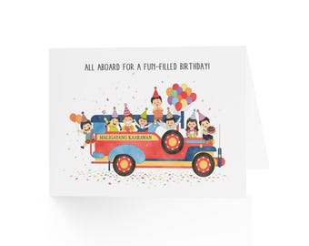 Filipino Jeepney Birthday Greeting Card –  Maligayang Kaarawan