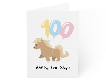 Year of the Horse 100 Days Celebration Greeting Card
