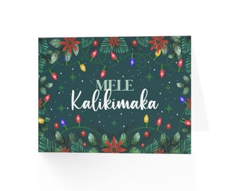 Hawajska kartka świąteczna z życzeniami - Mele Kalikimaka