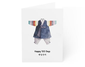 Korean 100 Days Celebration Greeting Card