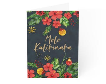 Hawajska kartka świąteczna z życzeniami - Mele Kalikimaka