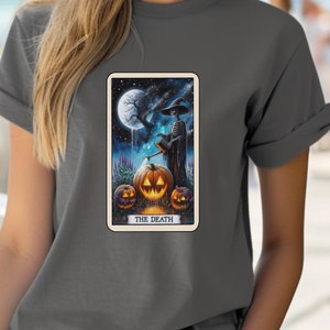 Der Tod Halloween Tarot Karte Shirt, lustiges Tarot Karte Geschenk, der Tod Tarot Shirt, Skelett Tarot Karte Shirt, Halloween Shirt, Halloween Tarot