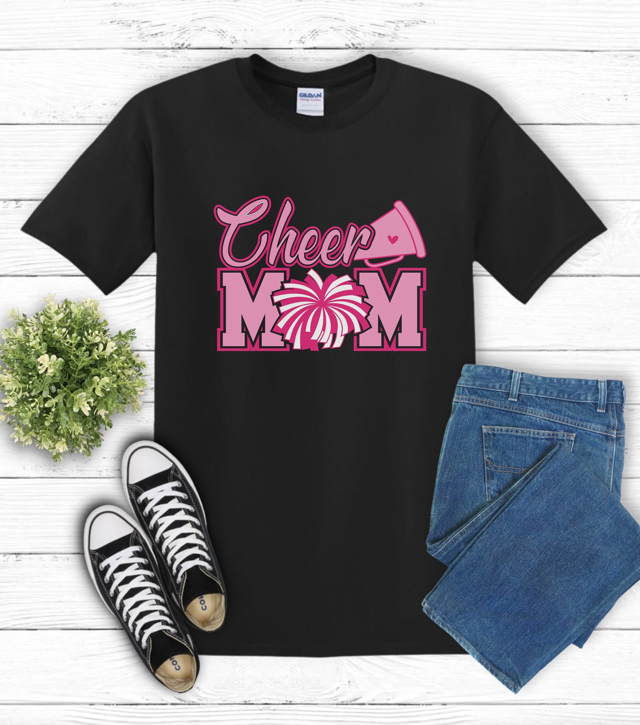 thumbnail image 2 of Nice Cheer Mom And Daughter Cheerleading Mama Cheerleader Mother T-Shirt 2 of 11