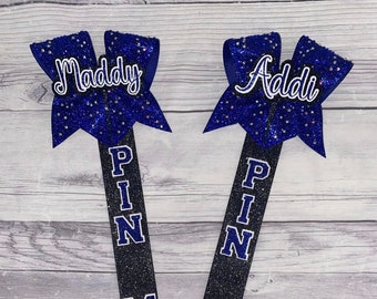 Royal Blue Rhinestone Pin Me Ribbon